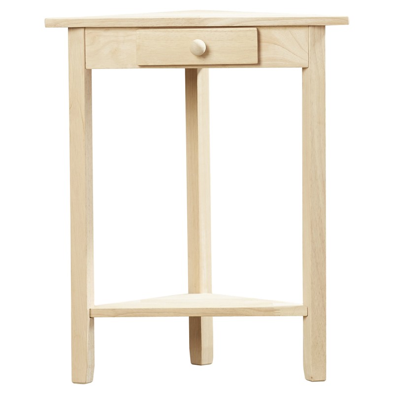 Lynn 24'' Tall Solid Wood 3 Legs End Table with Storage