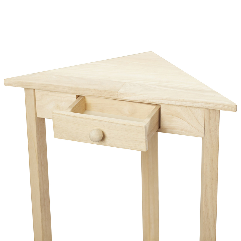 Lynn 24'' Tall Solid Wood 3 Legs End Table with Storage