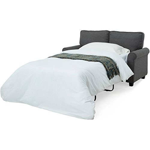 Mainstay Sofa Sleeper with Memory Foam Mattress | No-Tool Easy Assembly (Grey)