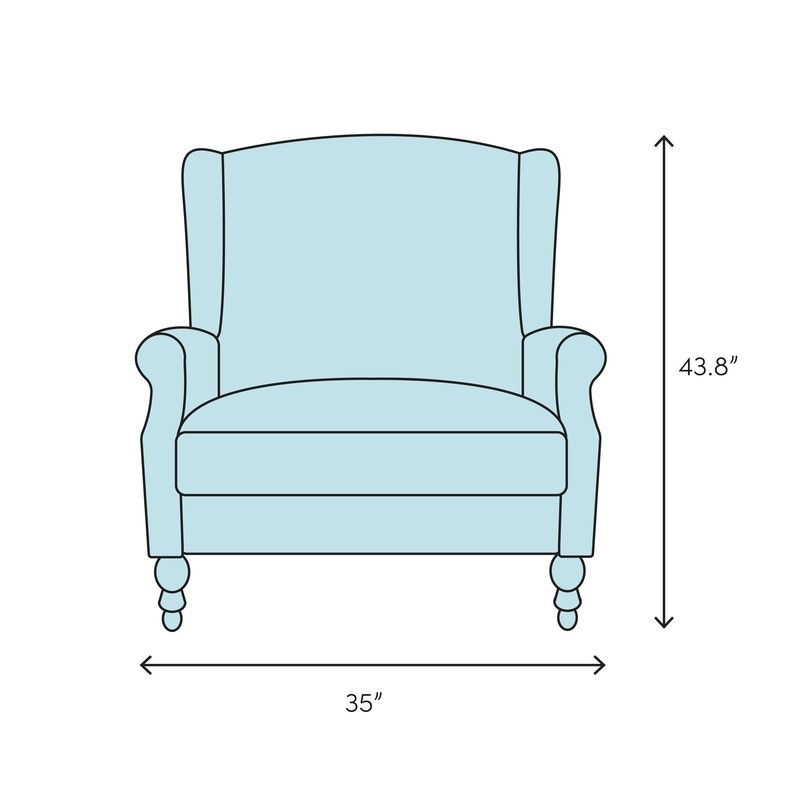 Manchester 35'' Wide Genuine Leather Manual Wing Chair Recliner