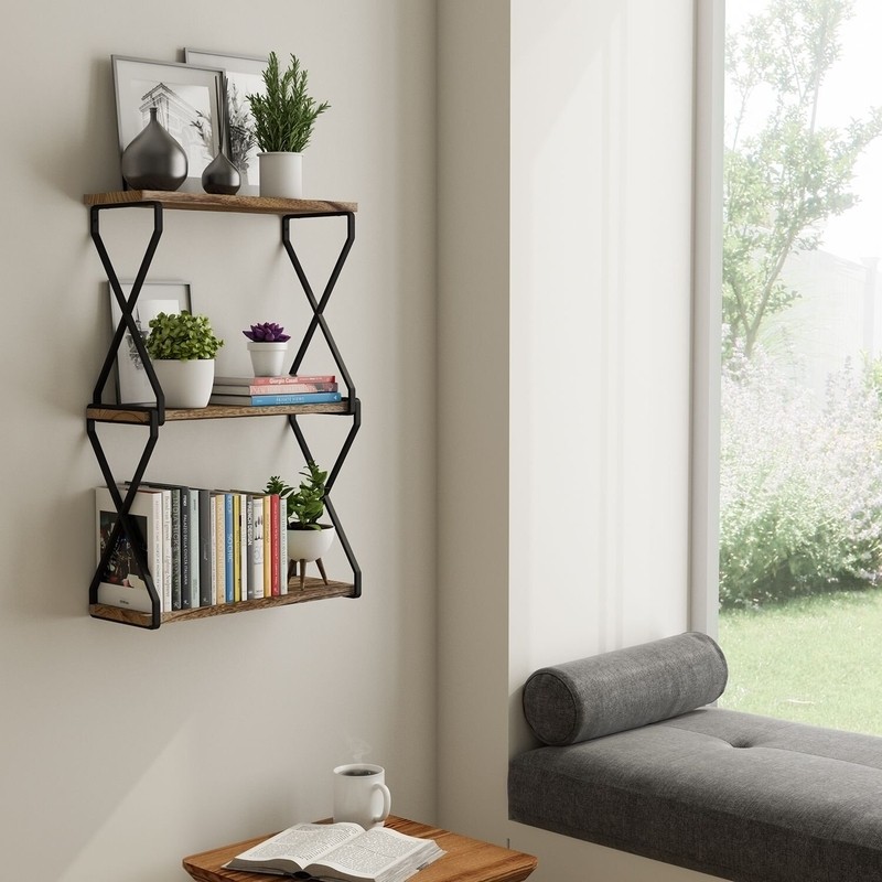 Mercer 3 Piece Paulownia Solid Wood Tiered Shelf