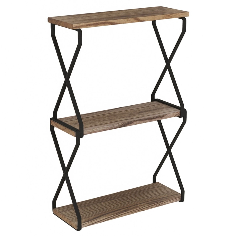 Mercer 3 Piece Paulownia Solid Wood Tiered Shelf