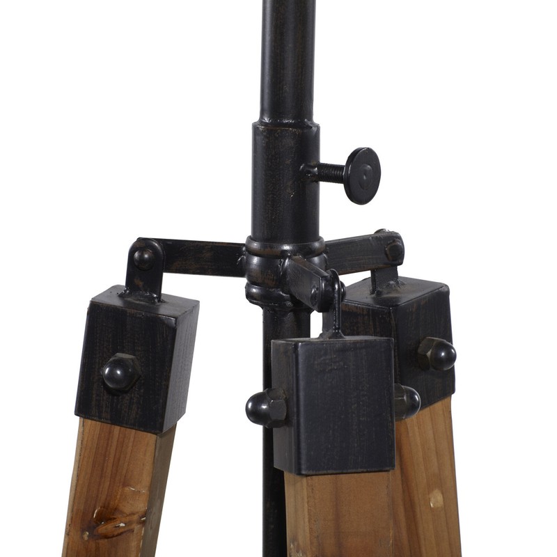 Metal and Wood Tripod 62" Floor Clock