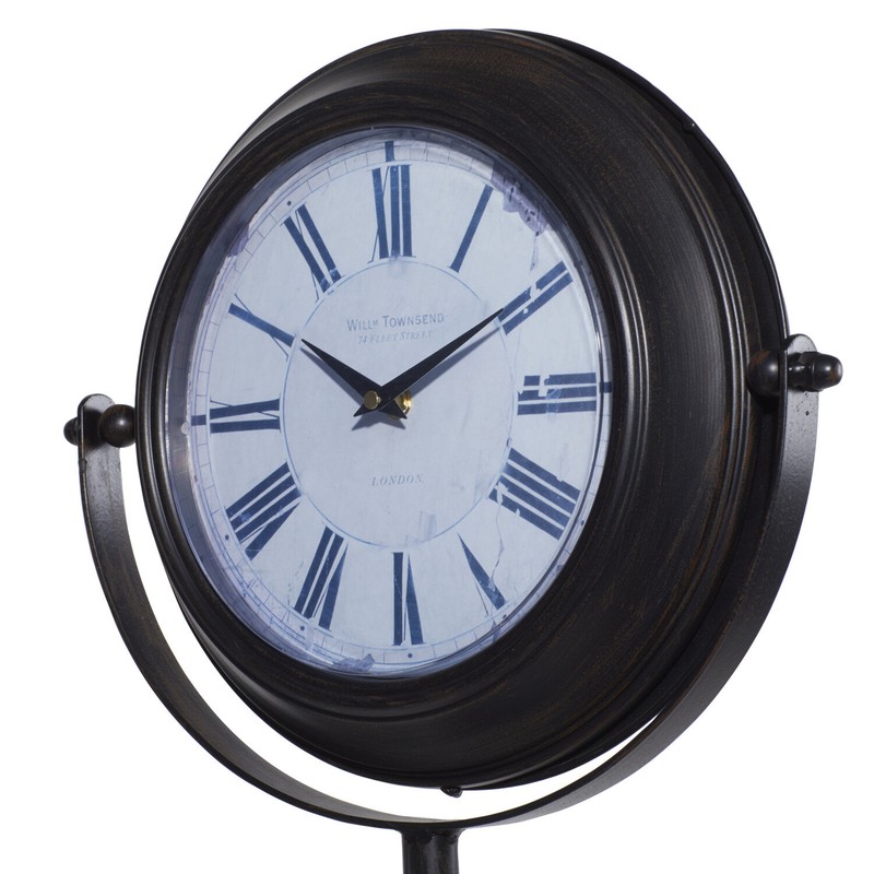 Metal and Wood Tripod 62" Floor Clock