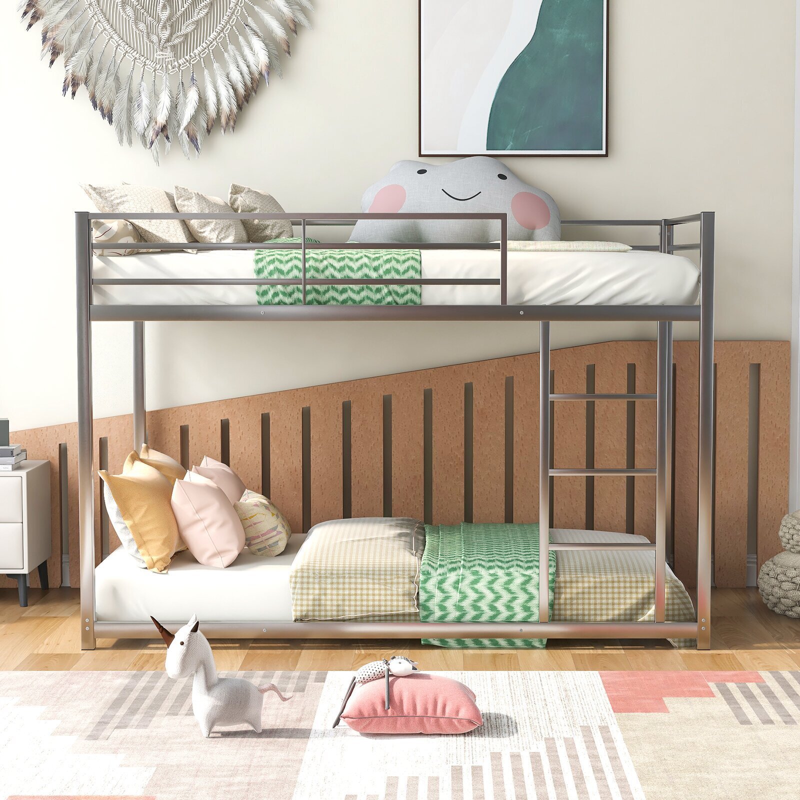 Metal bunk bed for toddlers