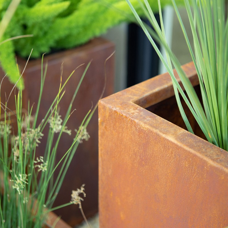 Metallic Series 1 - Piece Weathered Steel Planter Box