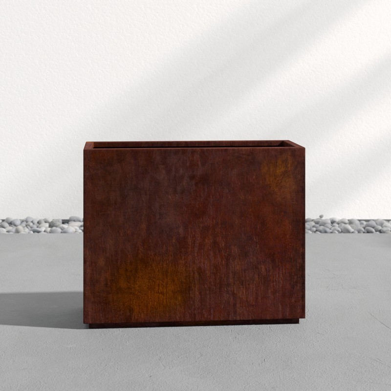 Metallic Series 1 - Piece Weathered Steel Planter Box