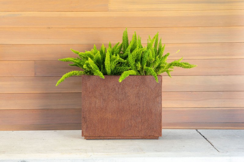 Metallic Series 1 - Piece Weathered Steel Planter Box
