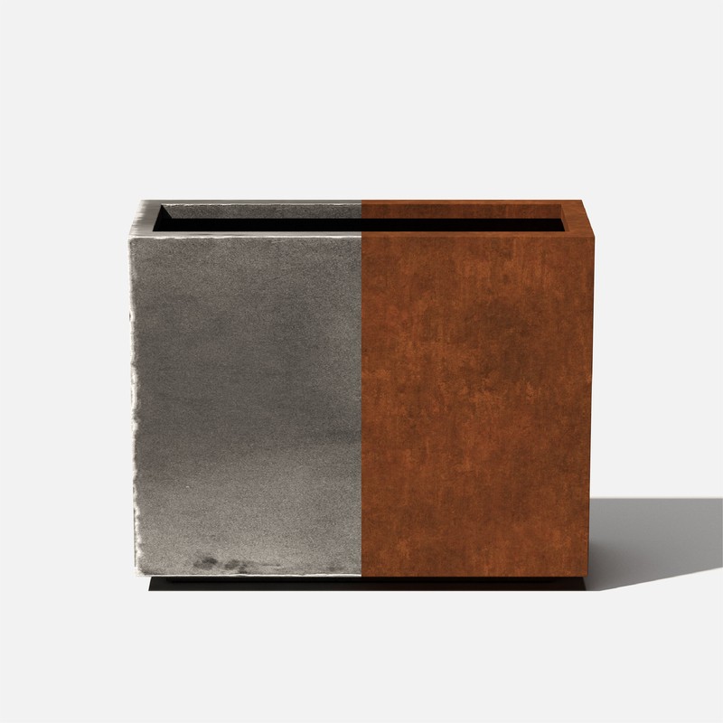 Metallic Series 1 - Piece Weathered Steel Planter Box