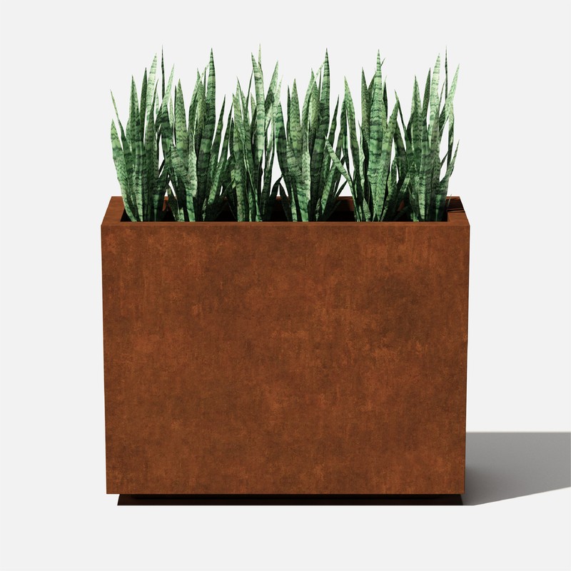 Metallic Series 1 - Piece Weathered Steel Planter Box