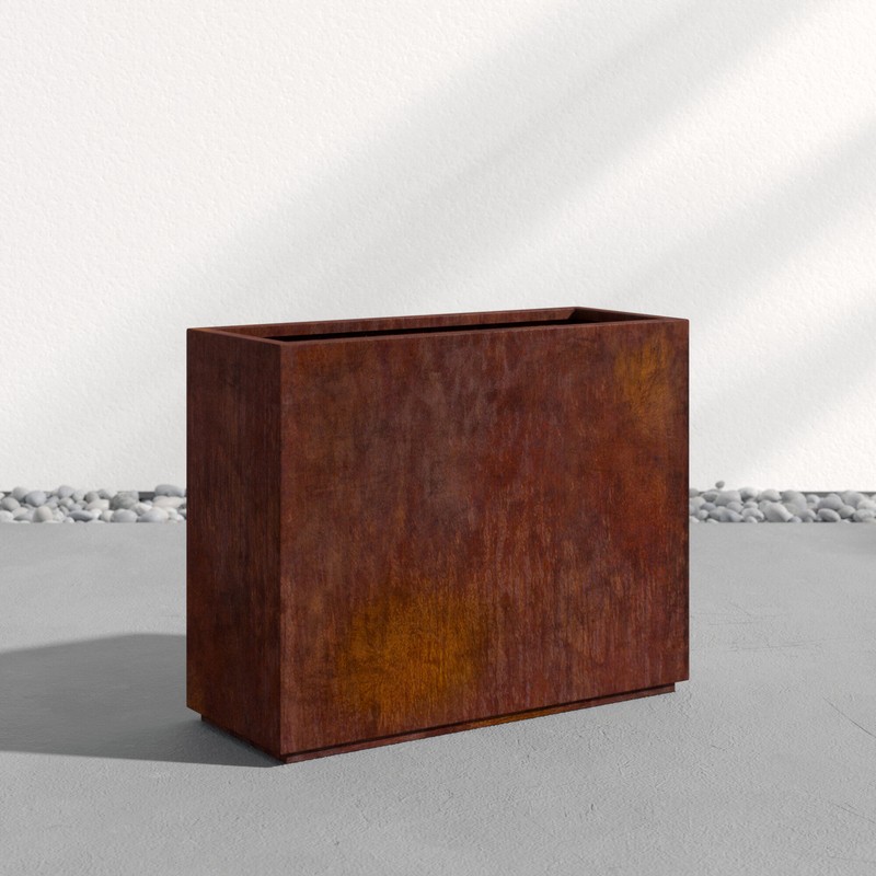 Metallic Series 1 - Piece Weathered Steel Planter Box