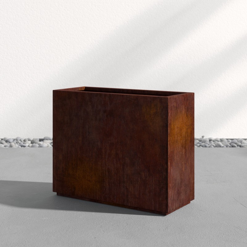 Metallic Series 1 - Piece Weathered Steel Planter Box