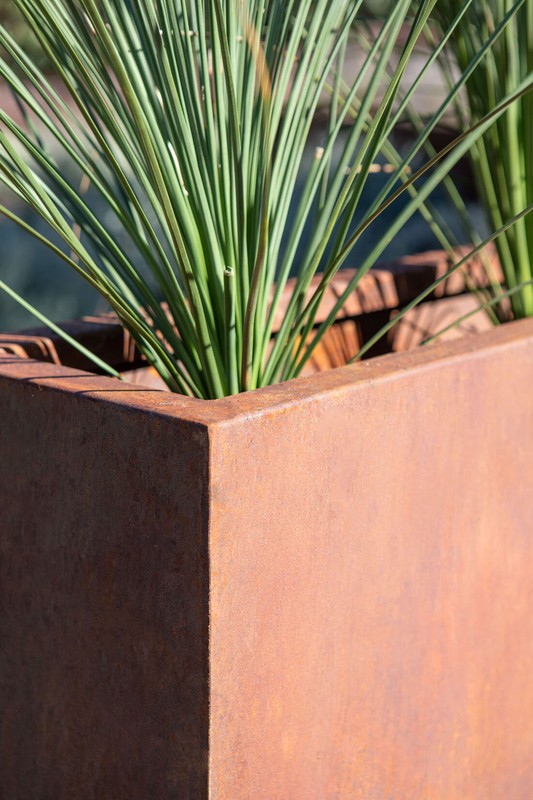Metallic Series 1 - Piece Weathered Steel Planter Box