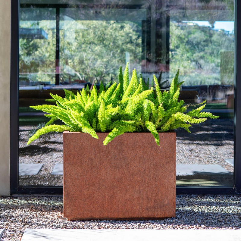 Metallic Series 1 - Piece Weathered Steel Planter Box