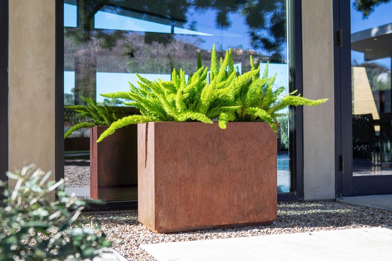 Metallic Series 1 - Piece Weathered Steel Planter Box