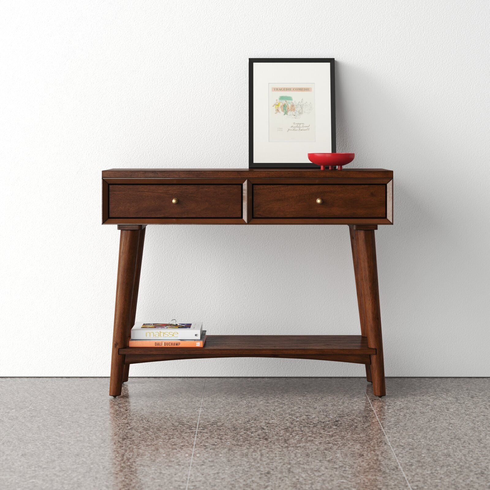 Small mid deals century console table