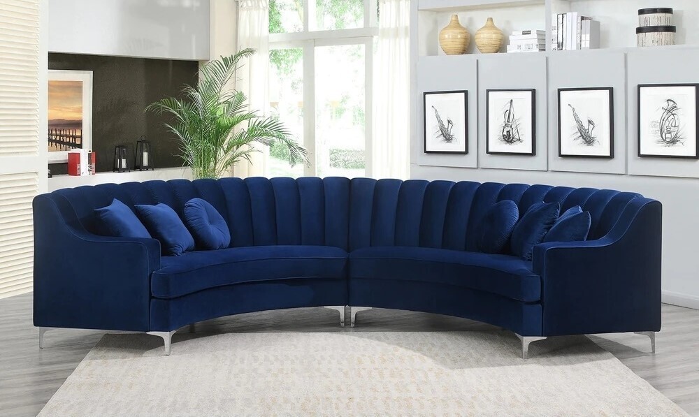 Midnight Blue Circle Sectional