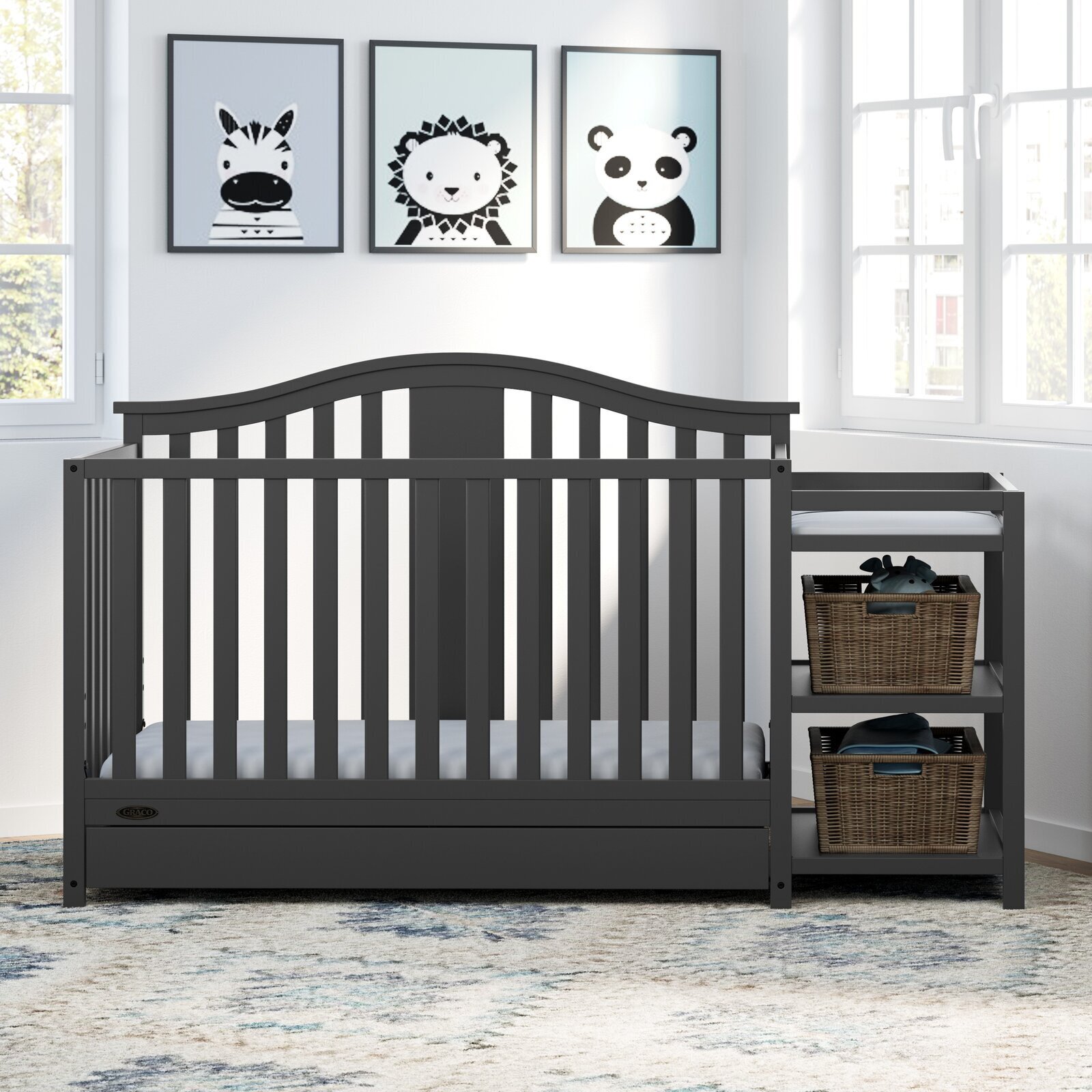 Minimalist Baby Crib with Storage