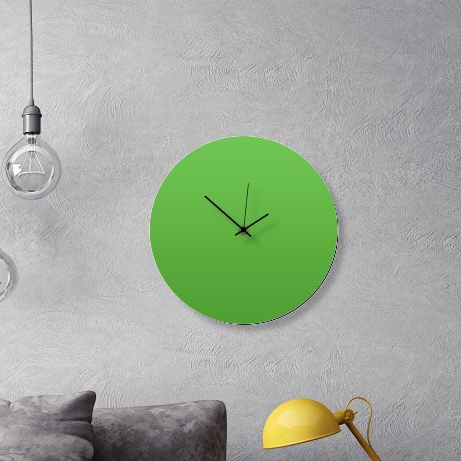 Minimalist green clock 