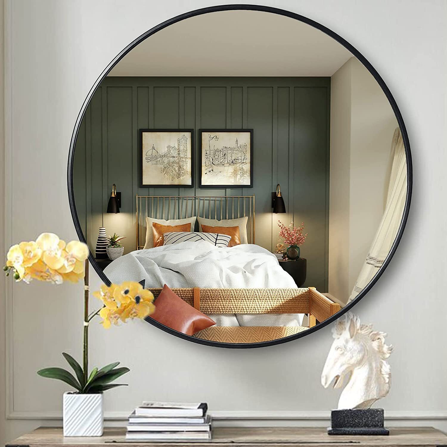 Minimalist Large Round Mirror