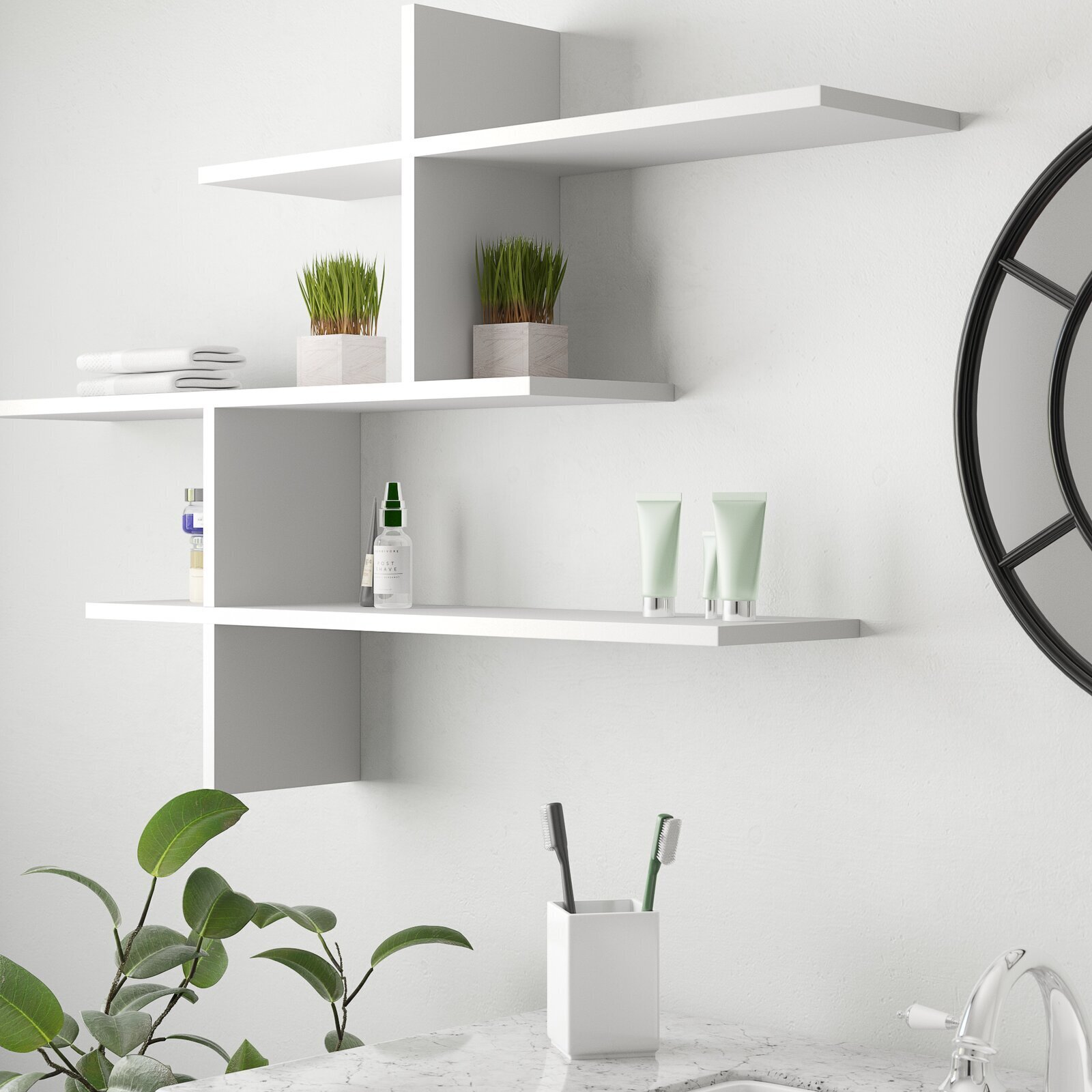 Modern and Clean Display Shelves for Small Collectibles