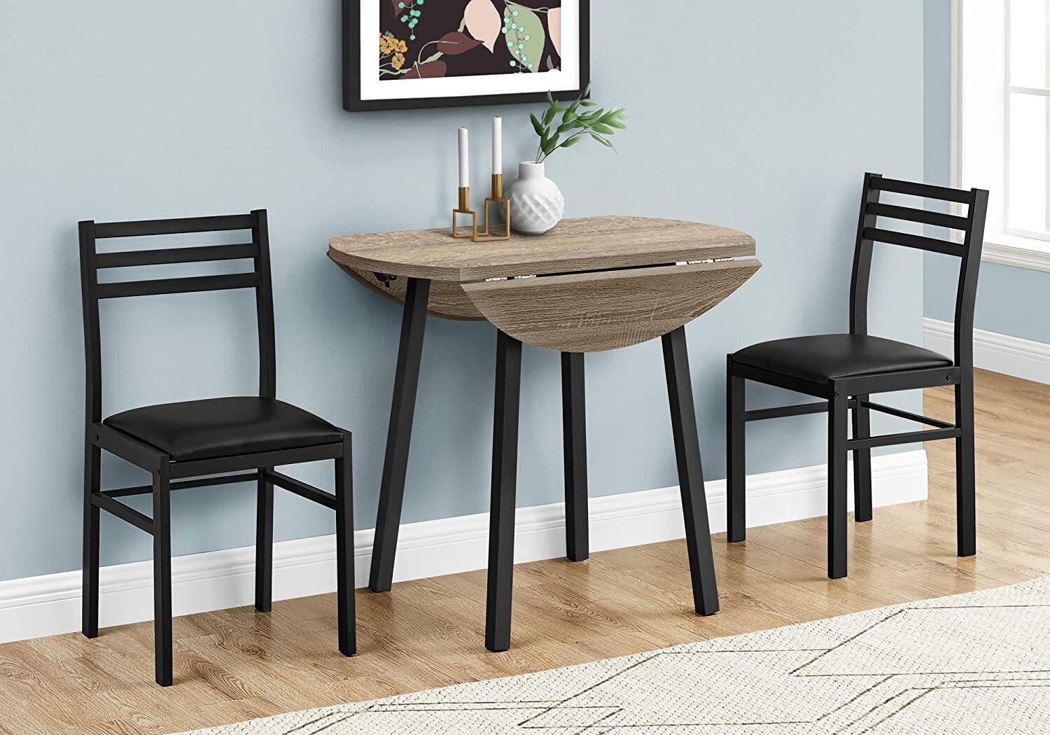 Modern Round Dining Table With Leaf 