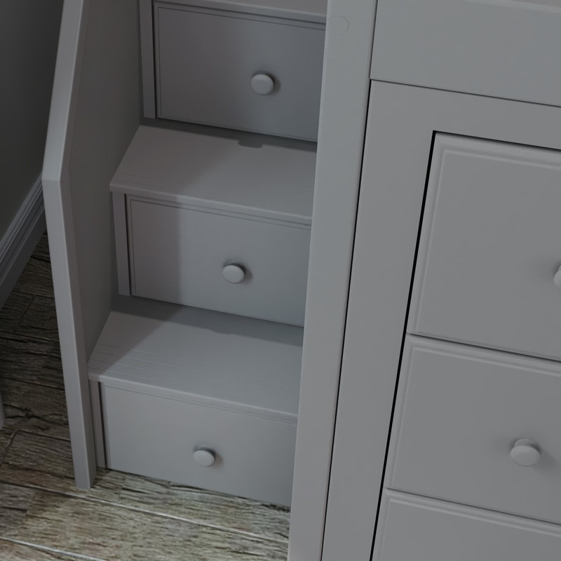 Monserrat Full Solid Wood Loft Bed with Bookcase by Three Posts™ Baby & Kids