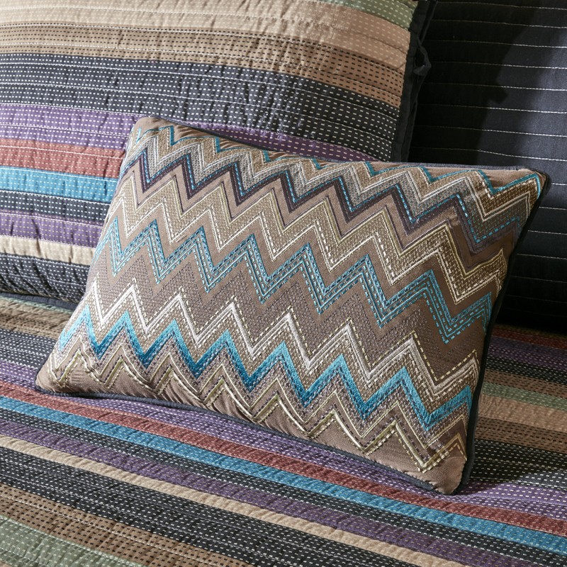 Mooresville Beige/Purple/Brown/Teal/Black Microfiber Reversible Eclectic 6 Piece Daybed Cover Set