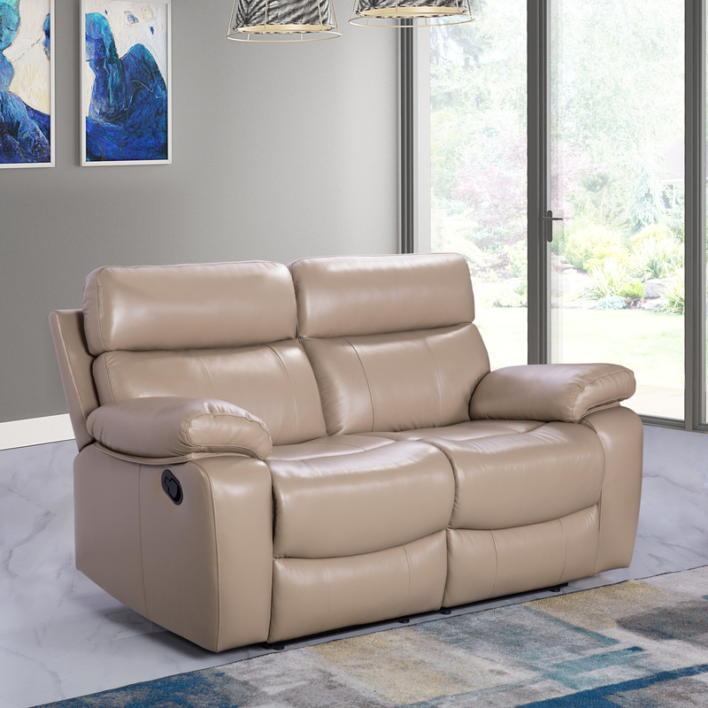 Mose 64'' Genuine Leather Pillow Top Arm Reclining Loveseat