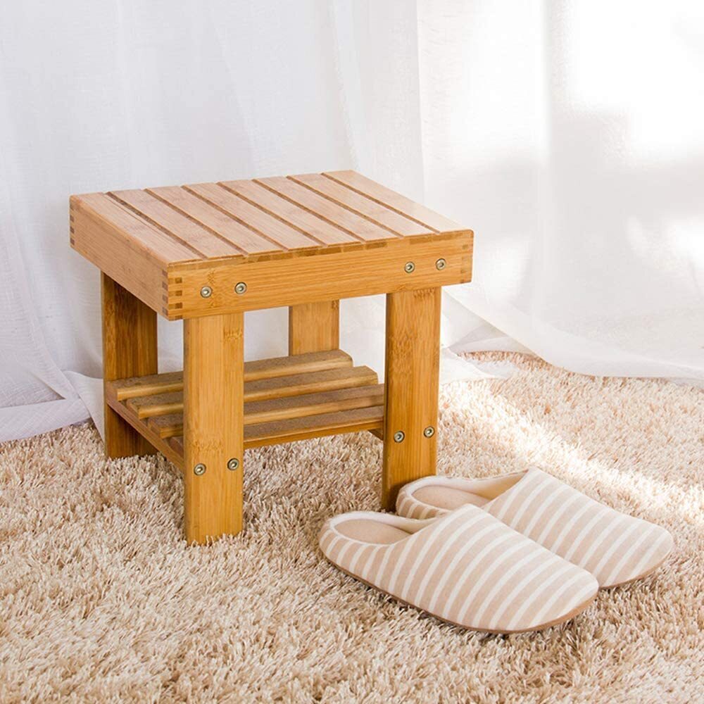 Multi Purpose Wooden Footstool