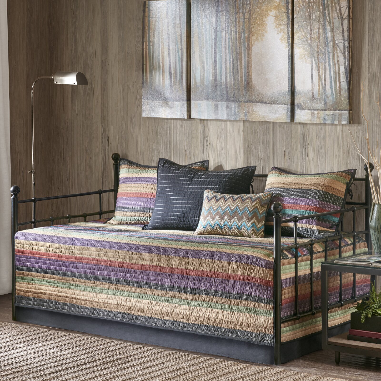 Multicoloured Reversible Daybed Set