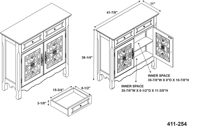 Myrna 36'' Tall 2 - Door Accent Cabinet