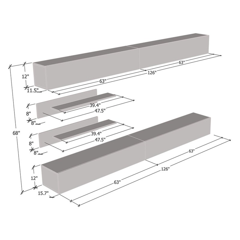 Narvaez Floating Entertainment Center for TVs up to 70"
