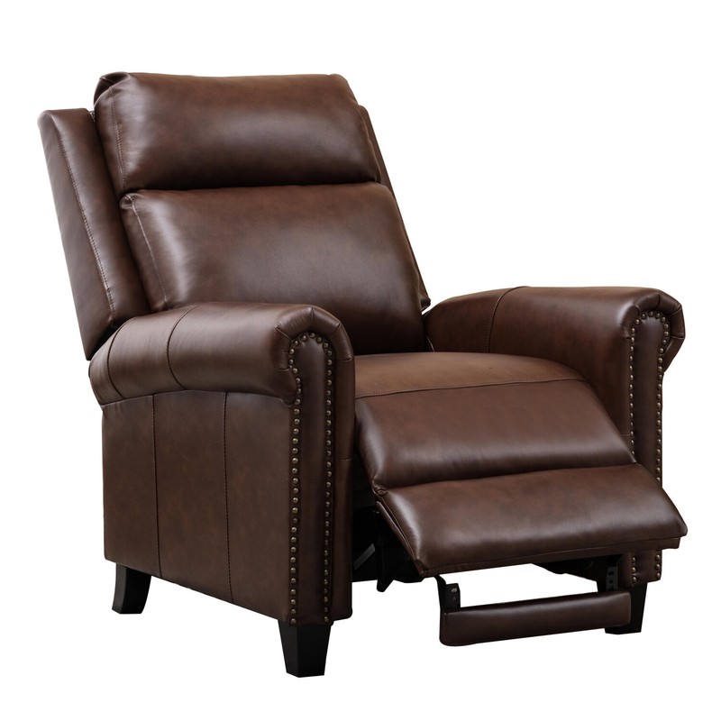 Natchez 33.5'' Wide Genuine Leather Manual Ergonomic Recliner
