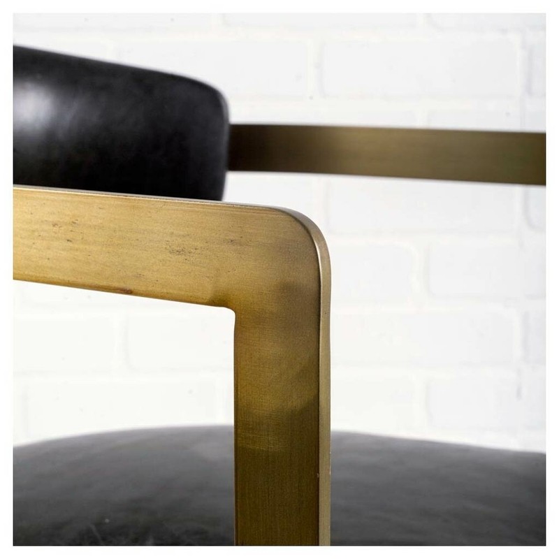 Nealon Leather Upholstered Arm Chair