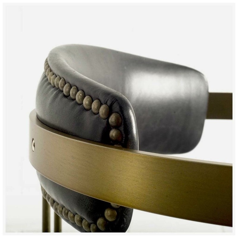 Nealon Leather Upholstered Arm Chair