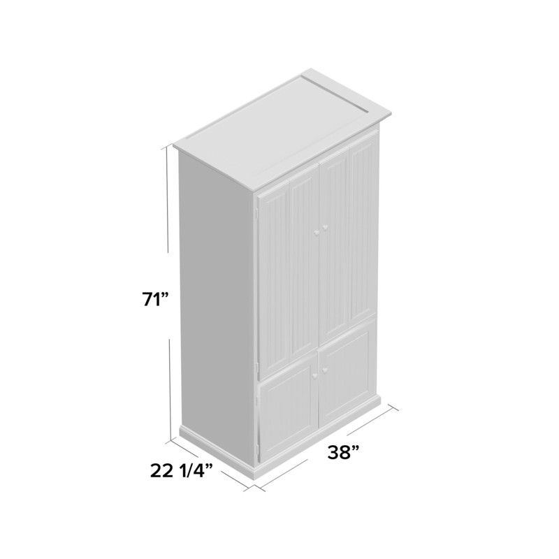 Neasa Solid Wood Armoire Desk