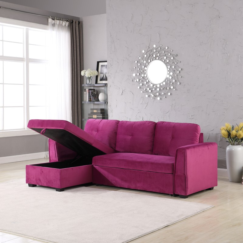 Nelda 91'' Velvet Round Arm Sleeper