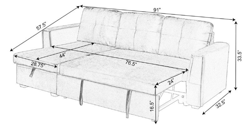 Nelda 91'' Velvet Round Arm Sleeper