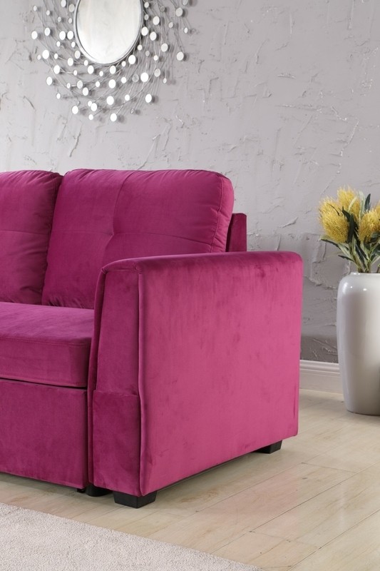 Nelda 91'' Velvet Round Arm Sleeper
