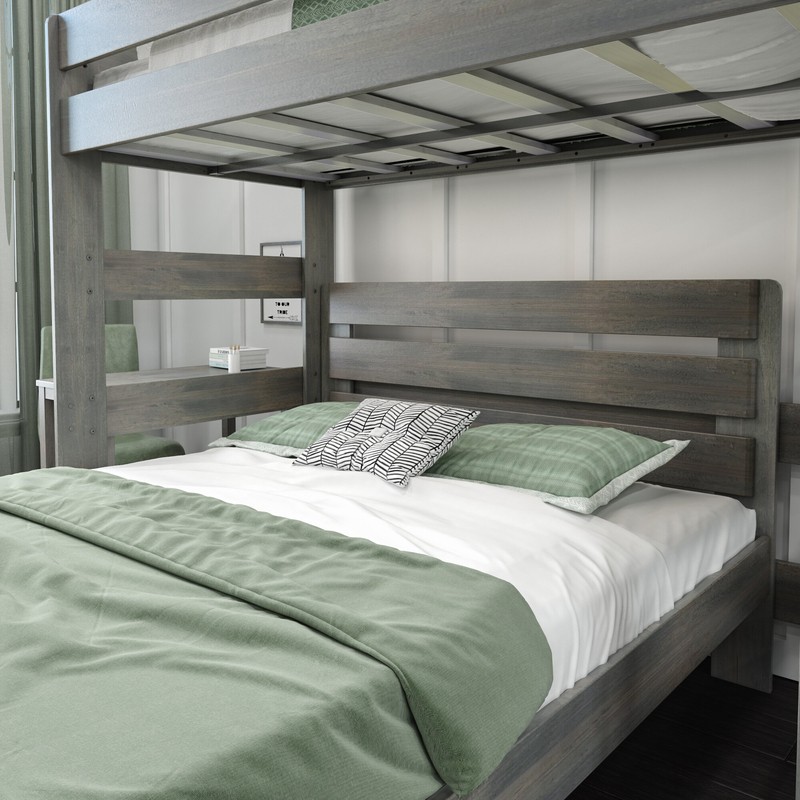 Nessa Solid Wood L-Shaped Bunk Beds with Built-in-Desk by Sand & Stable™ Baby & Kids
