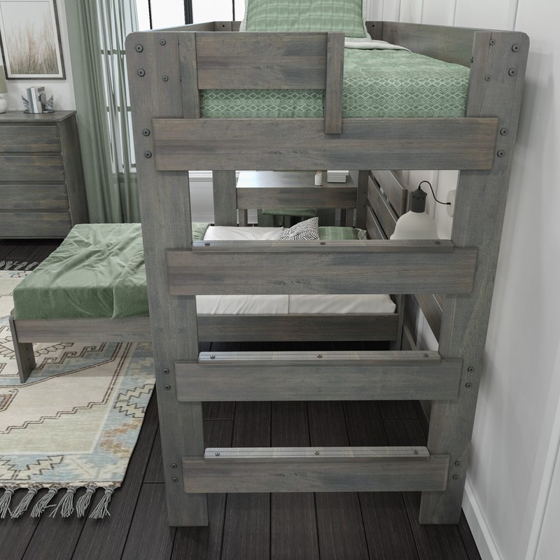 Nessa Solid Wood L-Shaped Bunk Beds with Built-in-Desk by Sand & Stable™ Baby & Kids