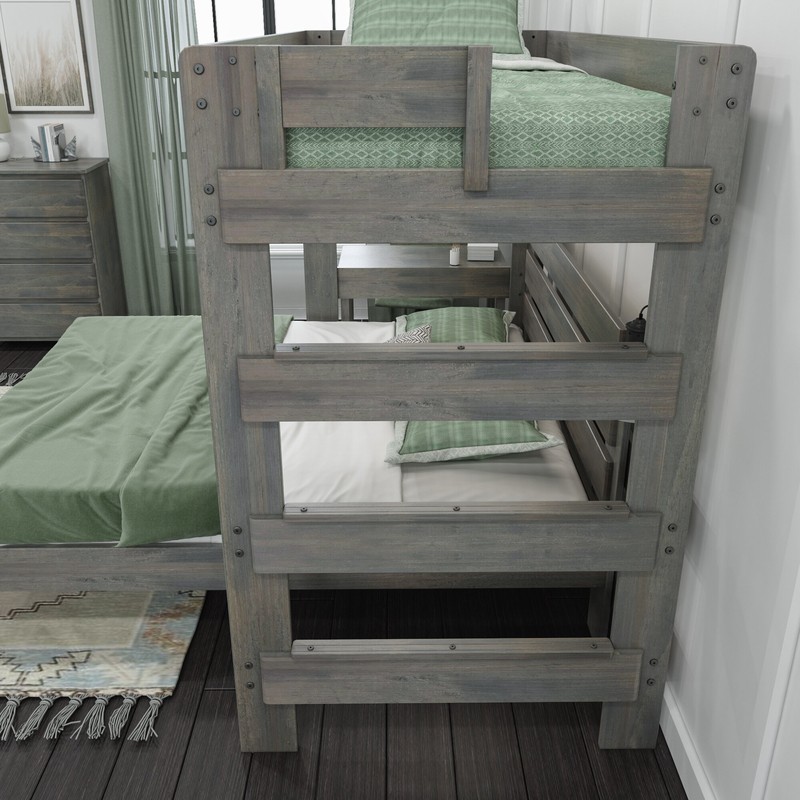 Nessa Solid Wood L-Shaped Bunk Beds with Built-in-Desk by Sand & Stable™ Baby & Kids