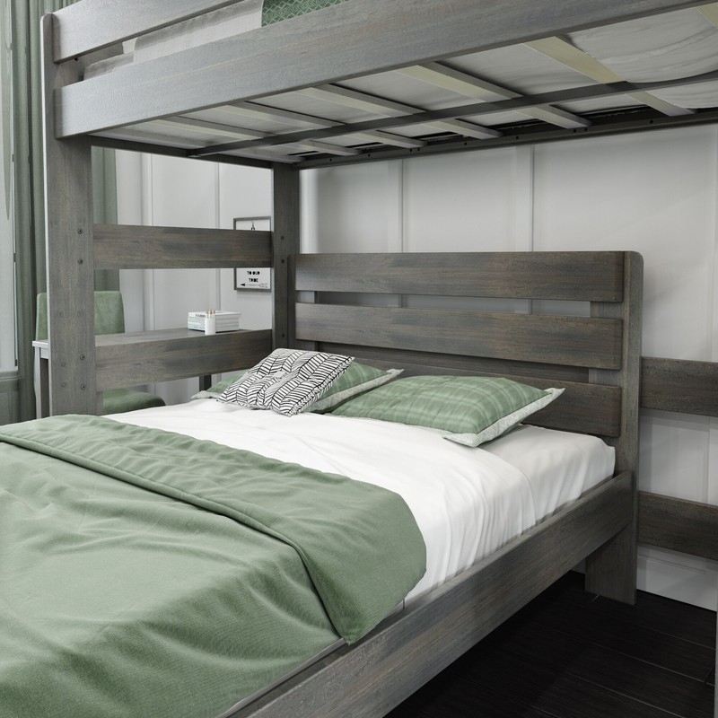 Nessa Solid Wood L-Shaped Bunk Beds with Built-in-Desk by Sand & Stable™ Baby & Kids