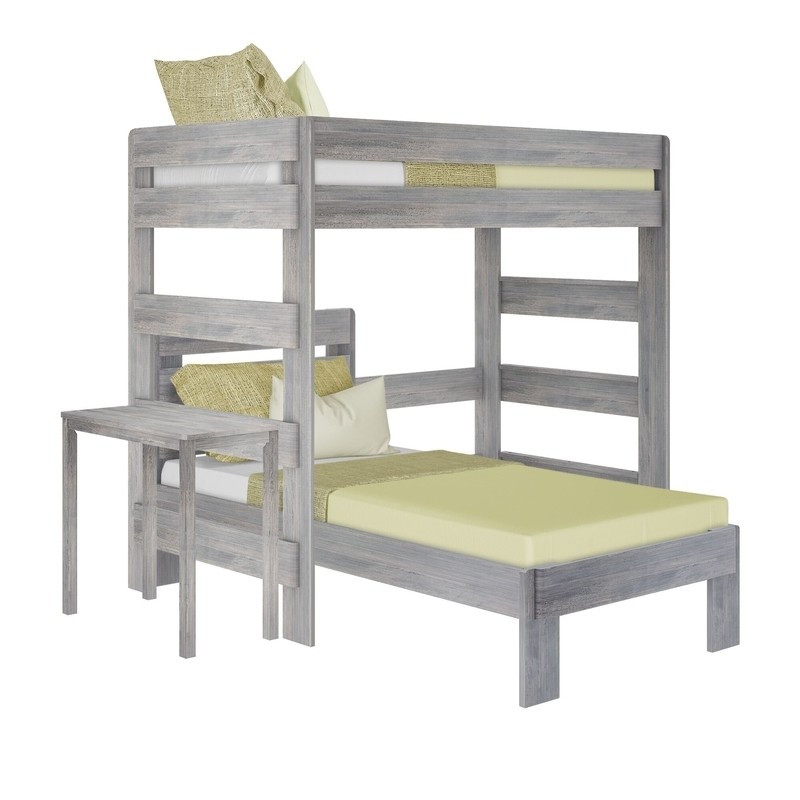 Nessa Solid Wood L-Shaped Bunk Beds with Built-in-Desk by Sand & Stable™ Baby & Kids