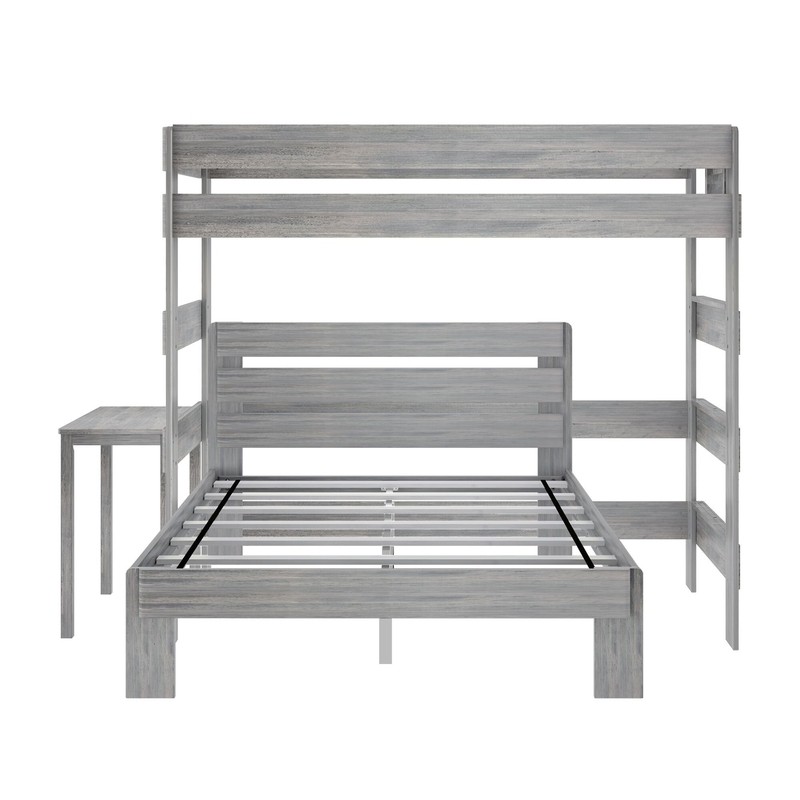 Nessa Solid Wood L-Shaped Bunk Beds with Built-in-Desk by Sand & Stable™ Baby & Kids