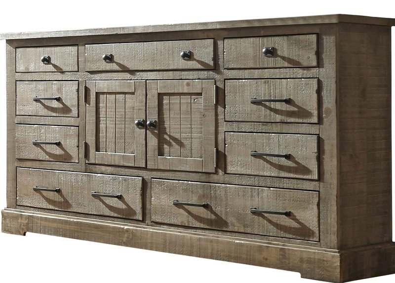 Newtowne 9 Drawer 66'' W Combo Dresser with Mirror