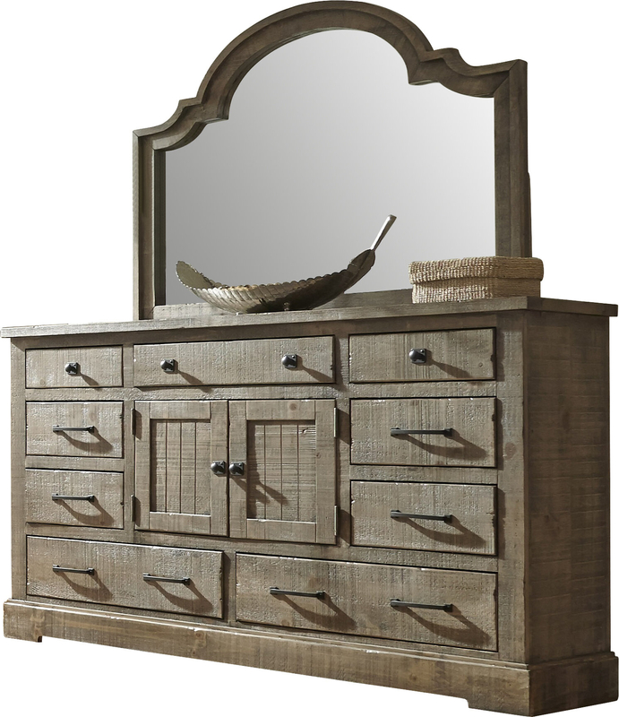 Newtowne 9 Drawer 66'' W Combo Dresser with Mirror