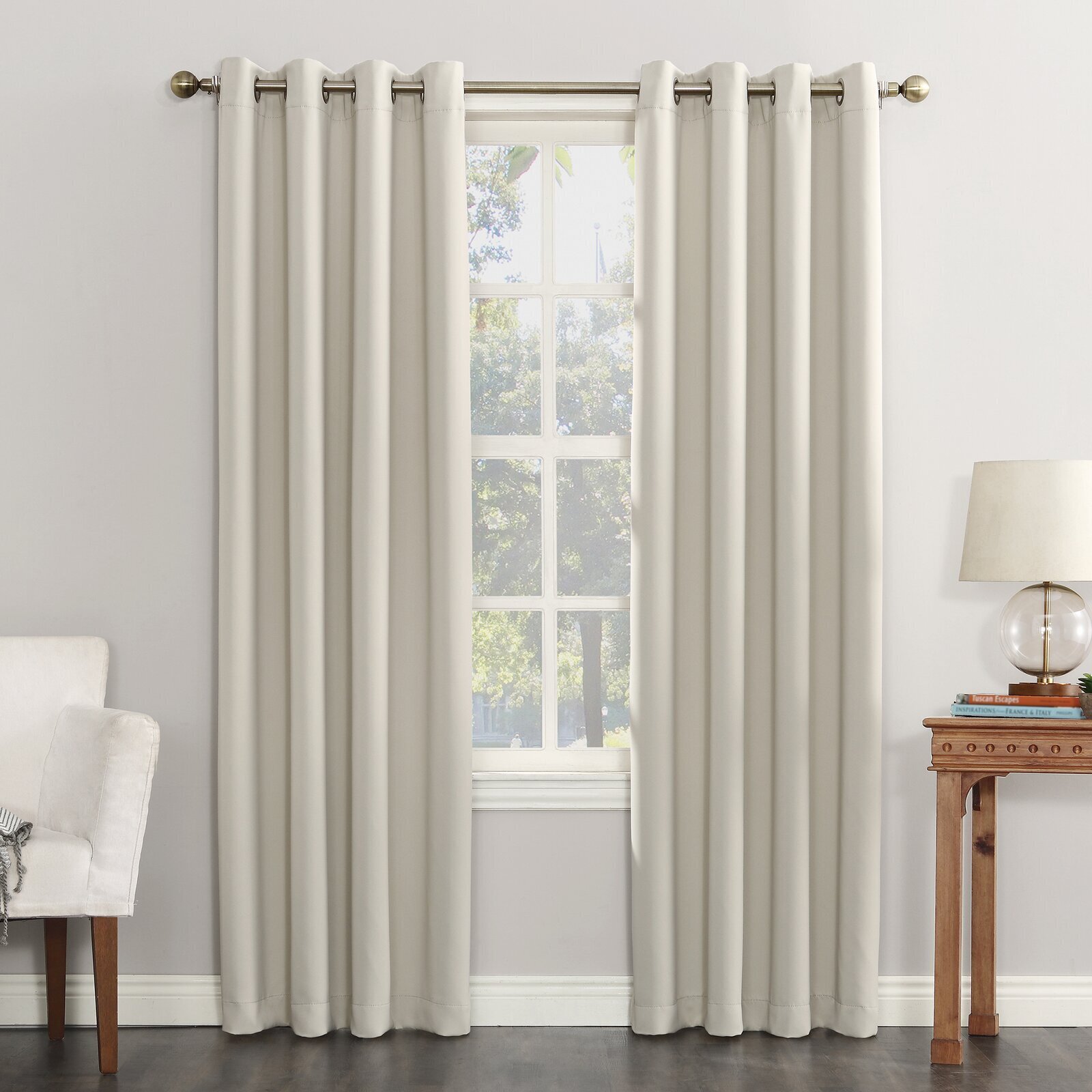 Noise Reducing Curtain Panel With Grommet Header