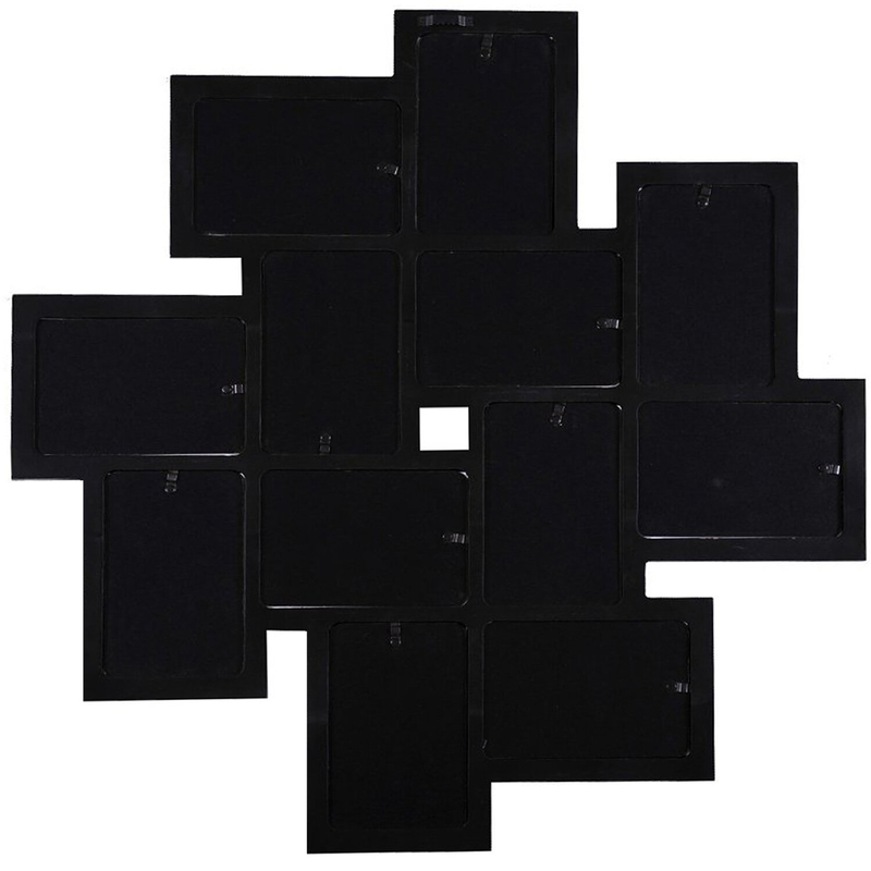 Nordman 12 Opening Decorative Wood Photo Collage Wall Hanging Picture Frame